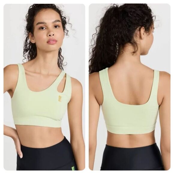 P.E Nation Backcheck Sports Bra Sz M Yellow Light Lime - Picture 9 of 11